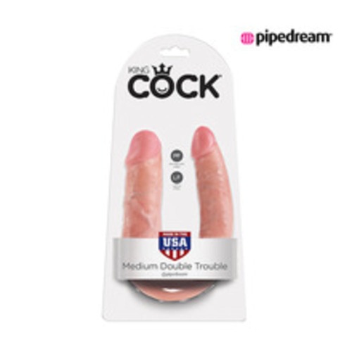 [PD551421] KING COCK U - SHAPED MEDIUMDOUBLE TROUBLE - FLESH&quot;ad
